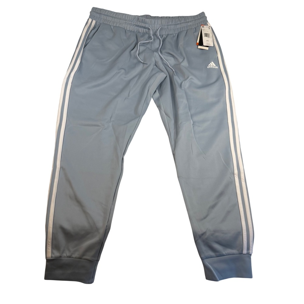 Adidas Aeroready Track Pants Womens 2XL Wonder Blue White Stripe Joggers IW7841